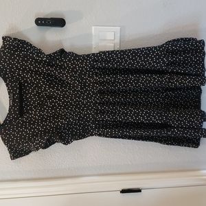 Black and white heart print dress size small, us 4